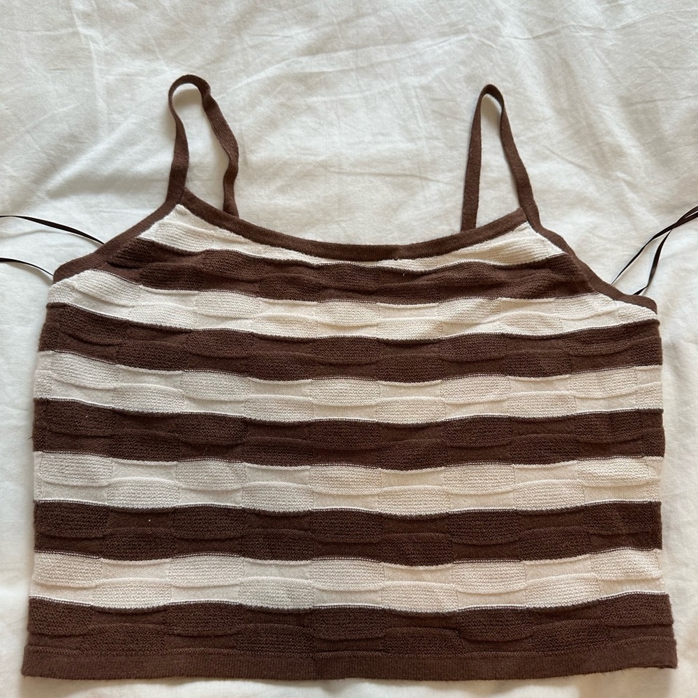 Kendall and Kylie cropped knit bralette top
